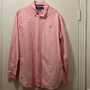Polo button down pink size medium